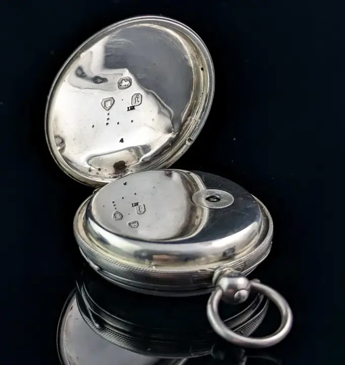 sterling silver pocket watch, Mid Victorian – 1864 — عکس ۷ از رکورد آرشیو WatchMuseum
