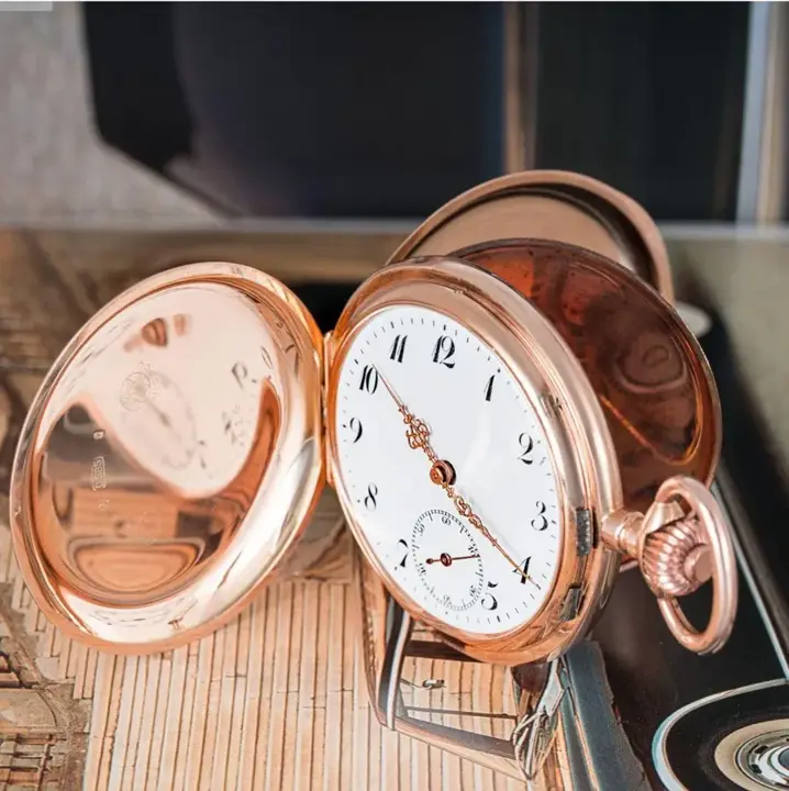 Swiss 14CT Gold Monopol Pocket Watch- C1920s — عکس ۲ از رکورد آرشیو WatchMuseum