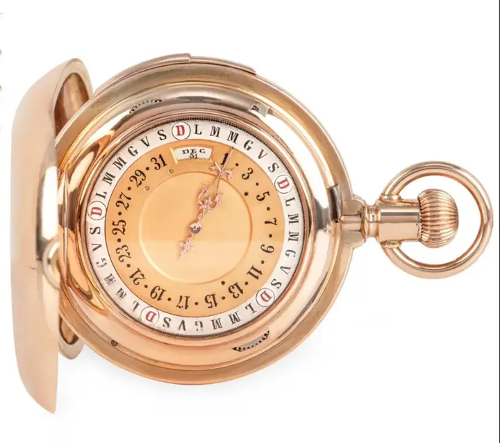 Swiss Rose Gold Double-Sided Calendar Quarter Repeated – 1900s — عکس ۲ از رکورد آرشیو WatchMuseum