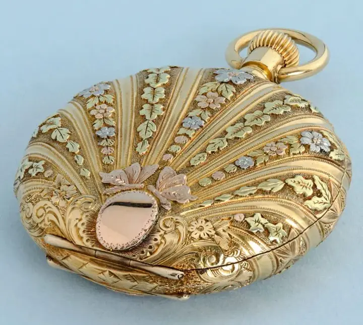 Three Colour Gold American Pocket Watch – Circa 1880 — عکس ۵ از رکورد آرشیو WatchMuseum
