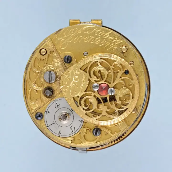 THREE COLOUR GOLD AND ENAMEL PAIR CASED SWISS VERGE – 1770 — عکس ۲ از رکورد آرشیو WatchMuseum