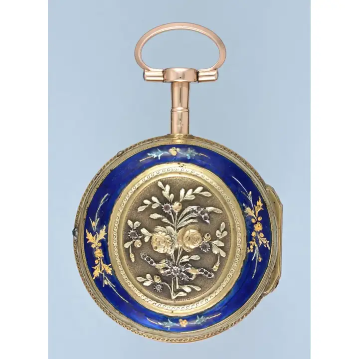 THREE COLOUR GOLD AND ENAMEL PAIR CASED SWISS VERGE – 1770 — عکس ۵ از رکورد آرشیو WatchMuseum