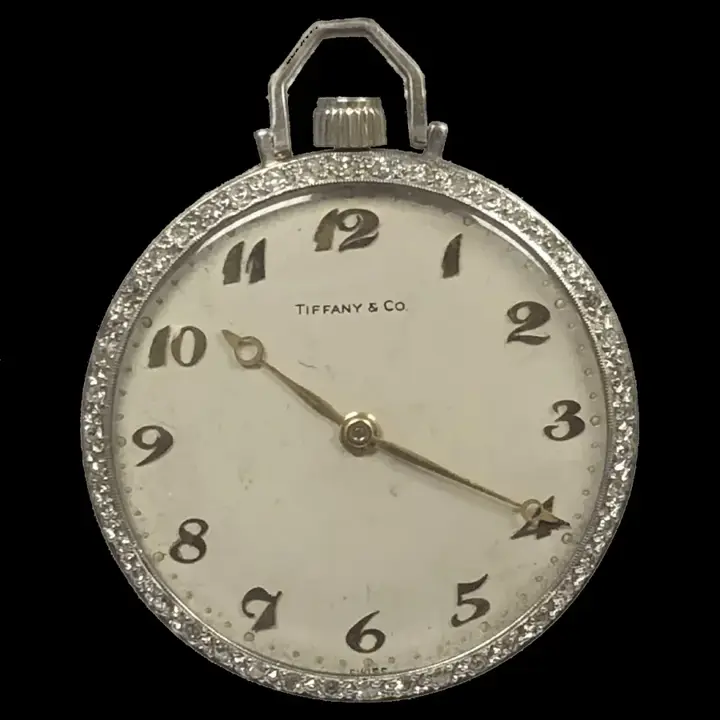 Tiffany & Company Art Deco Platinum and Diamond Pocket Watch – 1930s — عکس ۱ از رکورد آرشیو WatchMuseum