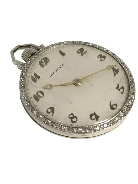 Tiffany & Company Art Deco Platinum and Diamond Pocket Watch – 1930s — عکس ۲ از رکورد آرشیو WatchMuseum