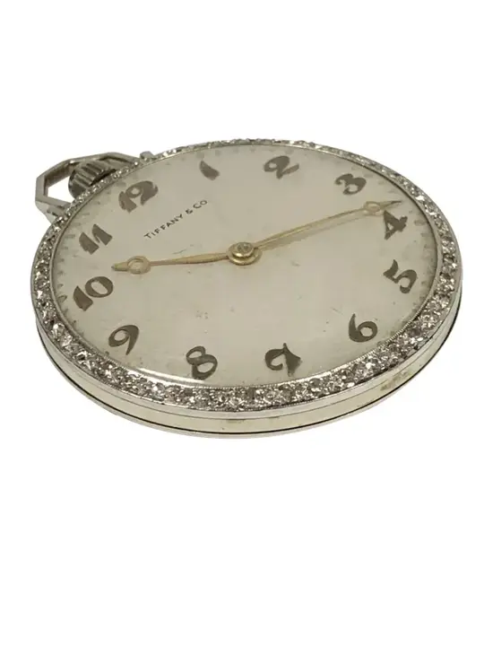 Tiffany & Company Art Deco Platinum and Diamond Pocket Watch – 1930s — عکس ۴ از رکورد آرشیو WatchMuseum