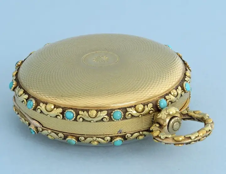 TURQUOISE SET GOLD ENGLISH CYLINDER – 1821 — عکس ۳ از رکورد آرشیو WatchMuseum