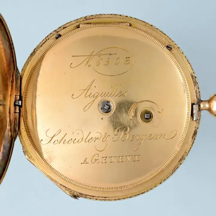 TURQUOISE SET GOLD SWISS LEVER – 1830 — عکس ۴ از رکورد آرشیو WatchMuseum