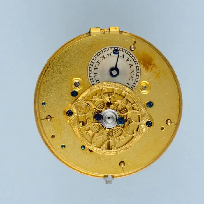 TURQUOISE SET GOLD VERGE POCKET WATCH- Circa 1820 — عکس ۵ از رکورد آرشیو WatchMuseum