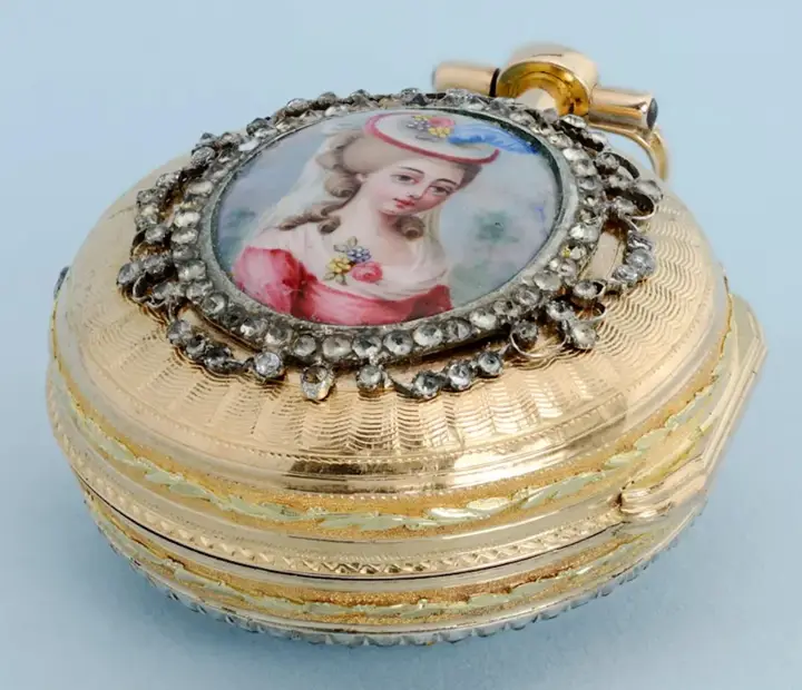TWO COLOUR GOLD AND ENAMEL PAIR CASED VERGE – 1770 — عکس ۴ از رکورد آرشیو WatchMuseum