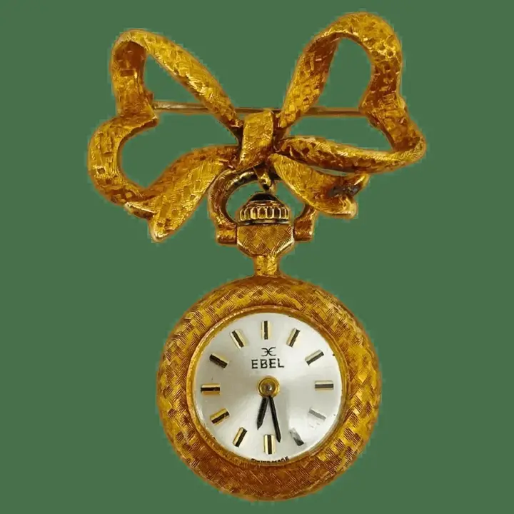 Unique Ebel Brooch Watch 18k Yellow Gold – 1980 — عکس ۱ از رکورد آرشیو WatchMuseum