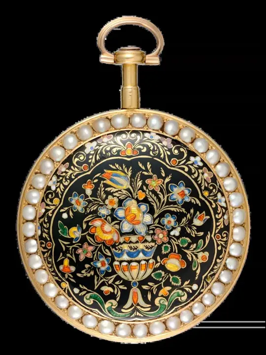 GOLD and ENAMEL cylinder by brockbanks- 1790 — عکس ۱ از رکورد آرشیو WatchMuseum