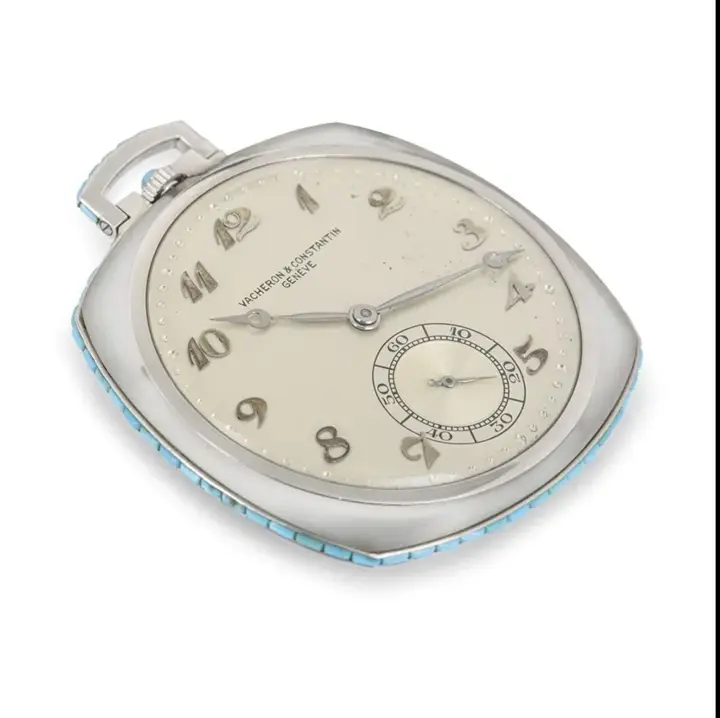 Vacheron & Constantin Rock Crystal Turquoise Pocket Watch – Circa 1920s/1930s — عکس ۳ از رکورد آرشیو WatchMuseum