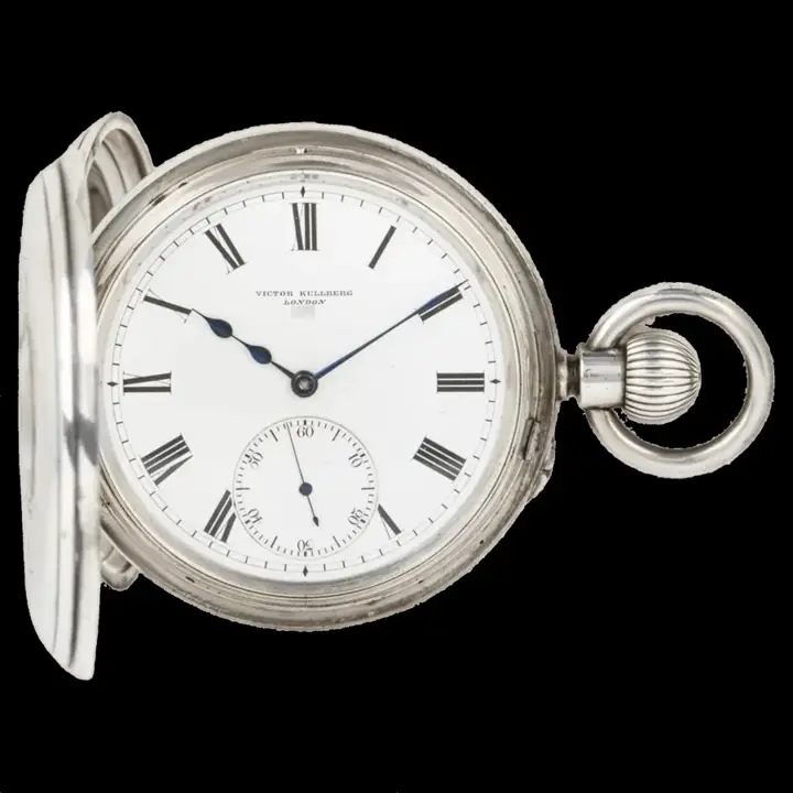 Victor Kullberg Silver Lever Pocket Watch – C1890s — عکس ۱ از رکورد آرشیو WatchMuseum