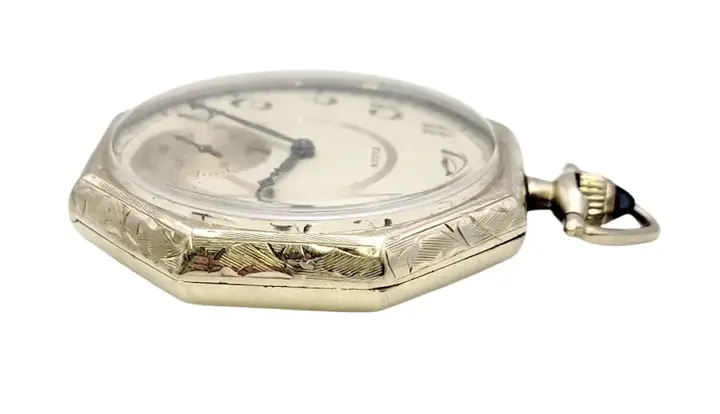 Elgin 14 Karat White Gold Pocket Watch – Circa 1922 — عکس ۳ از رکورد آرشیو WatchMuseum