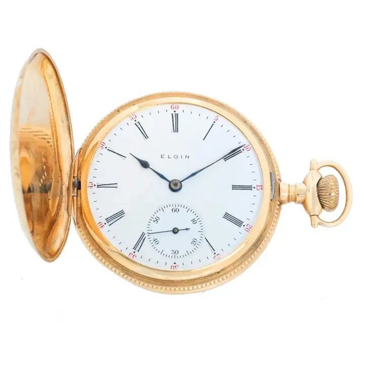 Vintage Elgin 14K Yellow Gold 165 Pocket Watch – 20th Century — عکس ۲ از رکورد آرشیو WatchMuseum