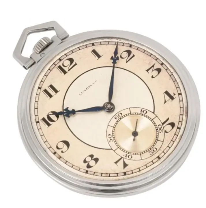 Longines Art Deco Slim Pocket Watch 18ct White Gold – 1920 — عکس ۳ از رکورد آرشیو WatchMuseum