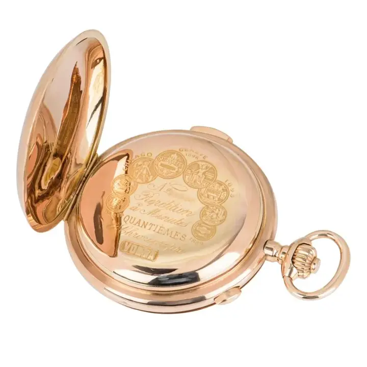 Volta 18ct Rose Gold Calendar Minute Chronograph Pocket Watch – 18th Century — عکس ۳ از رکورد آرشیو WatchMuseum