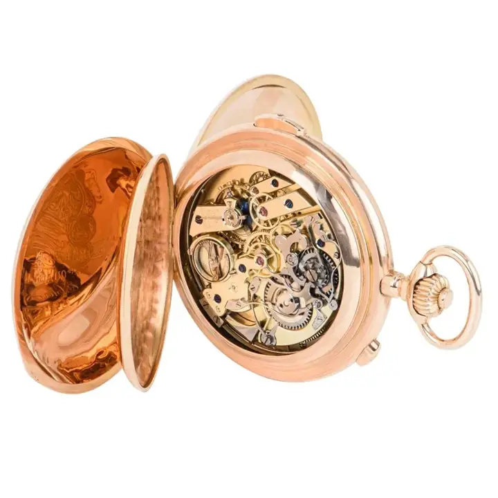 Volta 18ct Rose Gold Calendar Minute Chronograph Pocket Watch – 18th Century — عکس ۴ از رکورد آرشیو WatchMuseum