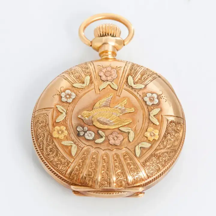 Waltham 14K Tri Gold Ladies Pendant Pocket Watch – 1899 — عکس ۳ از رکورد آرشیو WatchMuseum