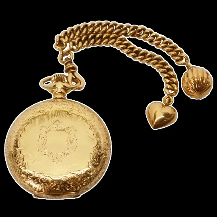 Waltham American Riverside Pocket Watch with Fob and Charms – 1897 — عکس ۱ از رکورد آرشیو WatchMuseum