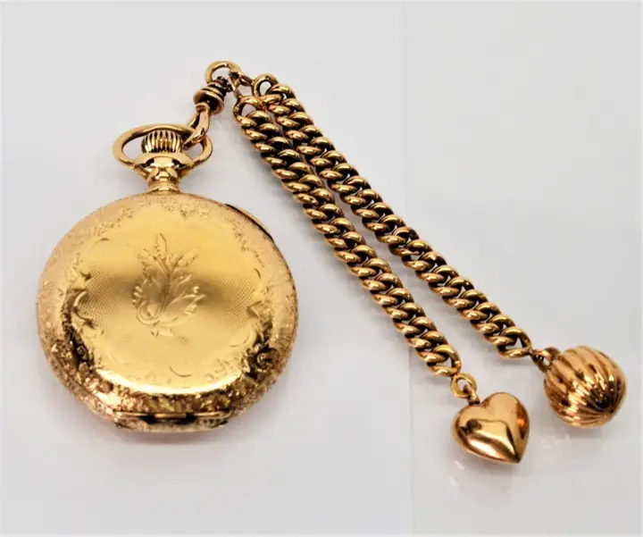 Waltham American Riverside Pocket Watch with Fob and Charms – 1897 — عکس ۵ از رکورد آرشیو WatchMuseum