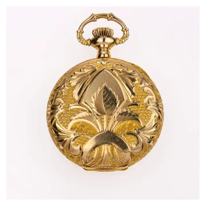 Waltham Classic Pocket Watch 14k Yellow Gold, Porcelain Dial and Spade – 1900 — عکس ۳ از رکورد آرشیو WatchMuseum