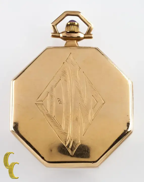Waltham Octagon14 Karat Pocket Watch Jewel – 1917 — عکس ۳ از رکورد آرشیو WatchMuseum