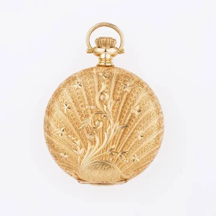 Waltham Pocket Watch 14k Yellow Gold White Porcelain Dial – 1900 — عکس ۳ از رکورد آرشیو WatchMuseum