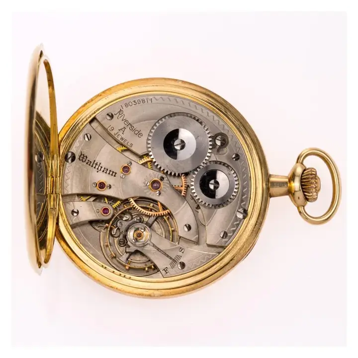 Waltham Pocket Watch Ref Riverside in 14k Yellow Gold – 1915 — عکس ۵ از رکورد آرشیو WatchMuseum