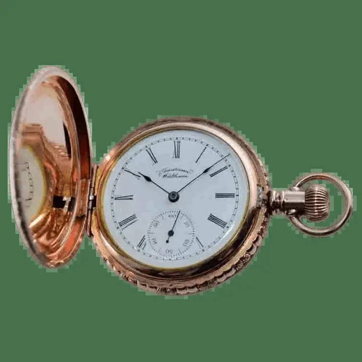 Waltham Yellow Gold Filled Art Nouveau Pocket Watch – 1893 — عکس ۱ از رکورد آرشیو WatchMuseum