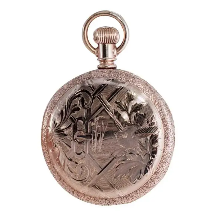 Waltham Yellow Gold Filled Art Nouveau Pocket Watch – 1893 — عکس ۵ از رکورد آرشیو WatchMuseum