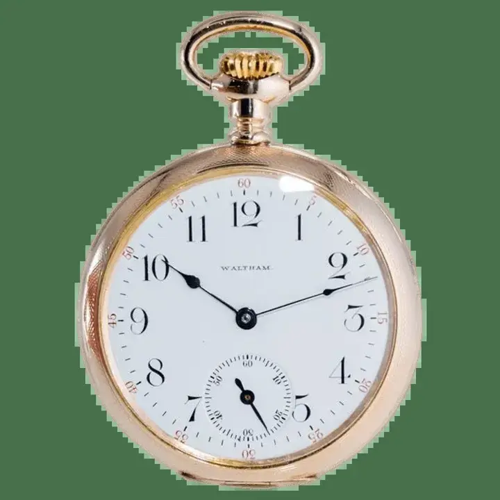 Waltham Yellow Gold Filled Art Nouveau Hunters Case Pocket Watch – 1905 — عکس ۱ از رکورد آرشیو WatchMuseum