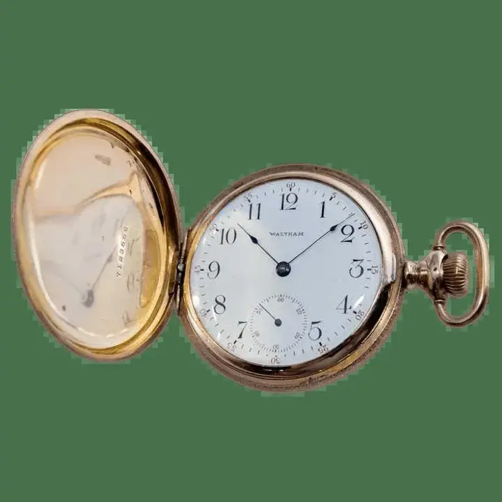 Waltham Yellow Gold Filled Art Nouveau Pocket Watch – 1906 — عکس ۱ از رکورد آرشیو WatchMuseum