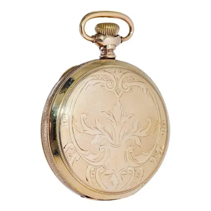 Waltham Yellow Gold Filled Art Nouveau Pocket Watch – 1906 — عکس ۶ از رکورد آرشیو WatchMuseum