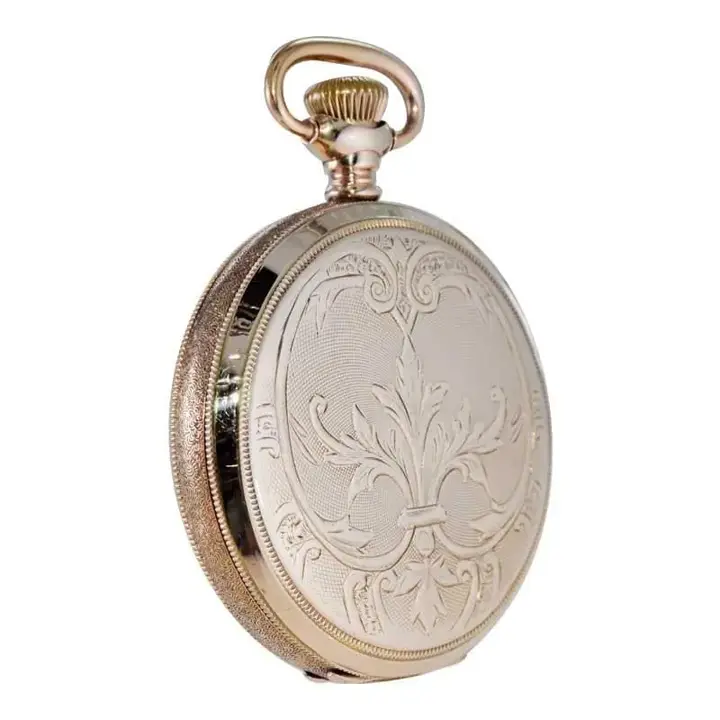 Waltham Yellow Gold Filled Art Nouveau Pocket Watch – 1906 — عکس ۷ از رکورد آرشیو WatchMuseum