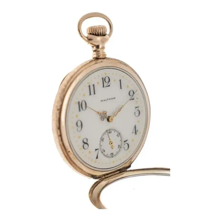 Waltham Yellow Gold Filled Pocket Watch with enamel Dial – 1897 — عکس ۴ از رکورد آرشیو WatchMuseum