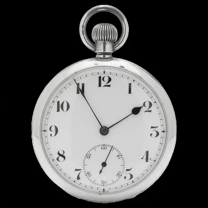 Wilsdorf & Davis ( early Rolex ) sterling 925 silver pocket watch – 1919 — عکس ۱ از رکورد آرشیو WatchMuseum