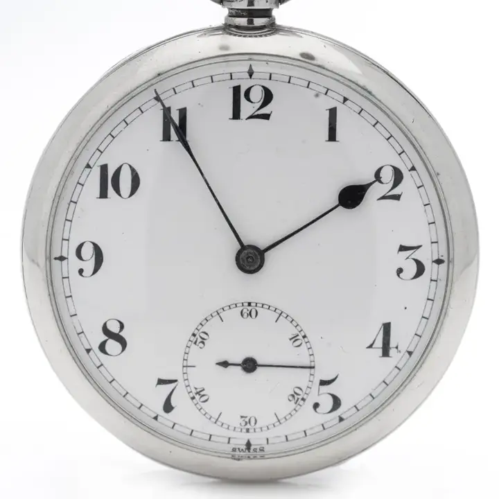Wilsdorf & Davis ( early Rolex ) sterling 925 silver pocket watch – 1919 — عکس ۳ از رکورد آرشیو WatchMuseum